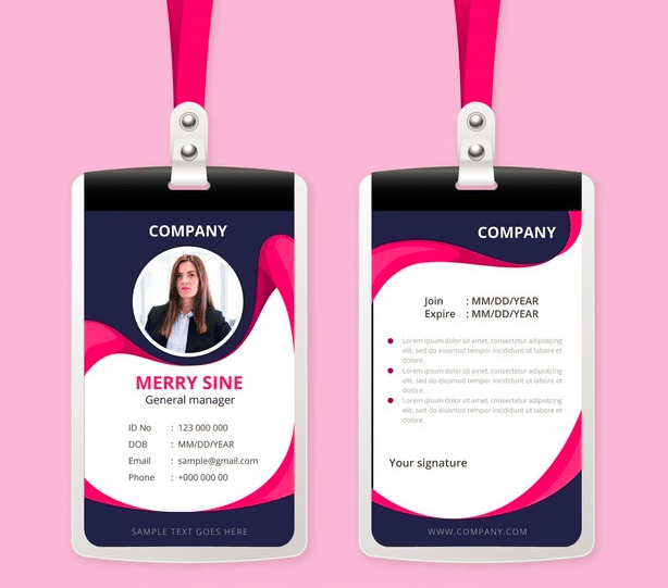 نموذج ID card 4