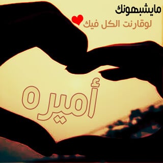 كلمات حب باسم اميرة