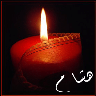 اسم هشام مزخرف بالنار3