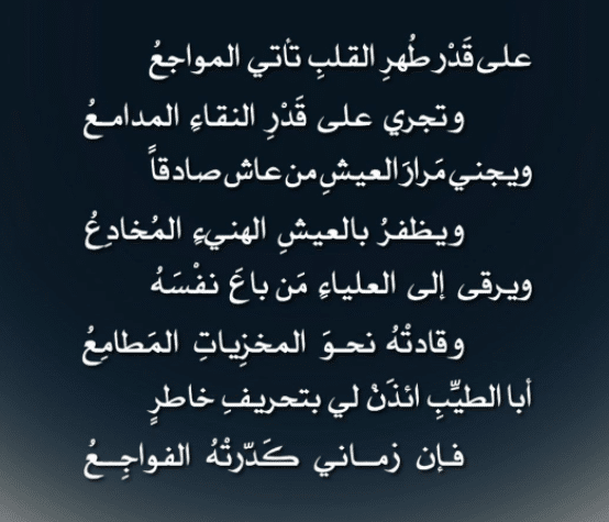 شعر وصف الرجل الطيب