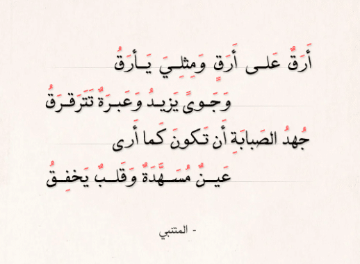 شعر المتنبي في مدح الرسول