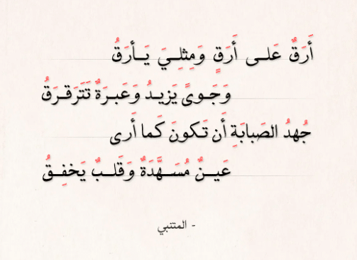 شعر المتنبي في مدح الرسول