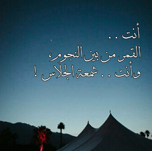 انت القمر شعر