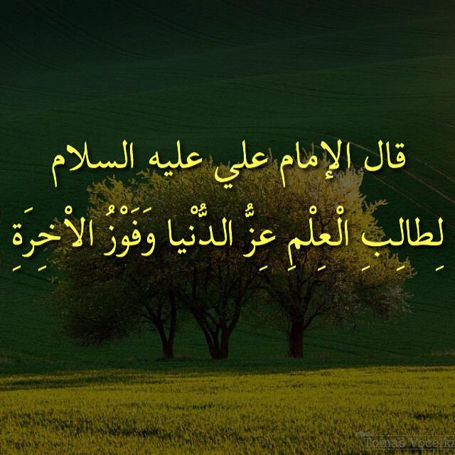 شعر الإمام علي عن العلم