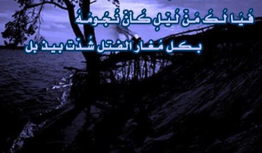 فيالك من ليل كأن نجومه بكل مغار الفتل شدت بيذبل