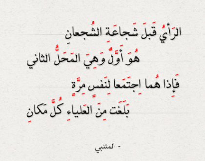 شعر عن الشجاعة والرجولة