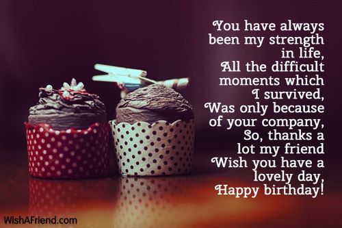 touching birthday message to a best friend