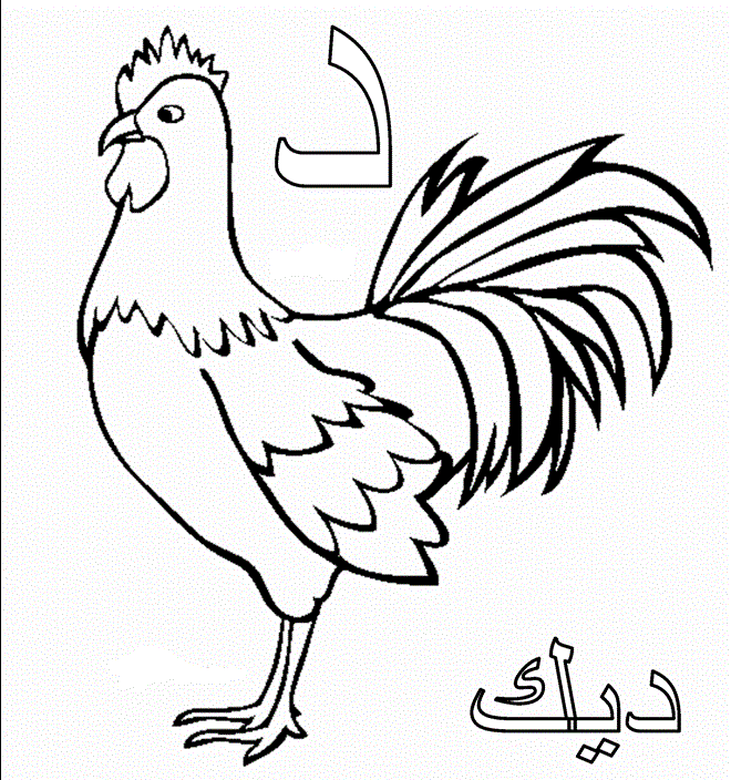 حروف عربية مفرغة جاهزة للتلوين5