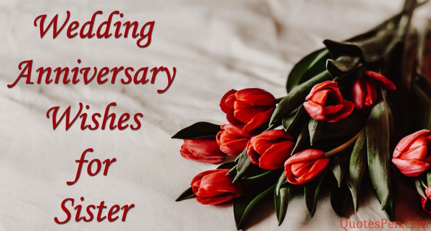 anniversary wishes for sister