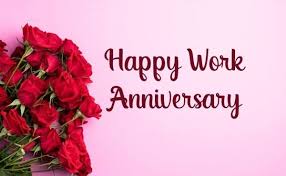 work anniversary message colleague