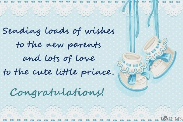 Welcome baby boy message