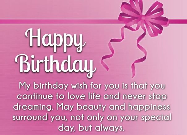 birthday messages for her
