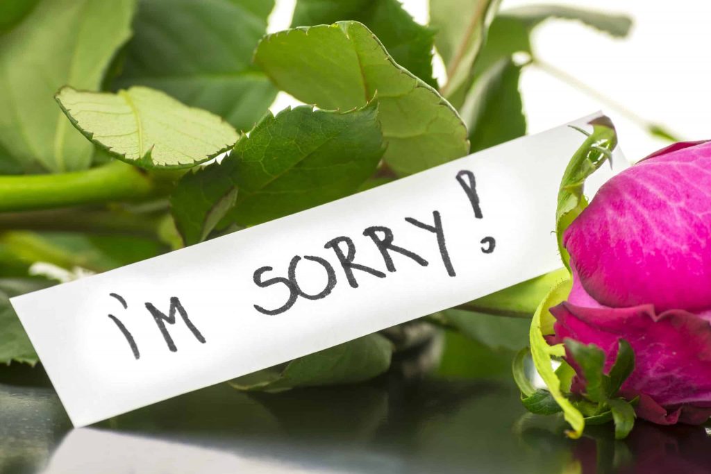 apologize message for wife
