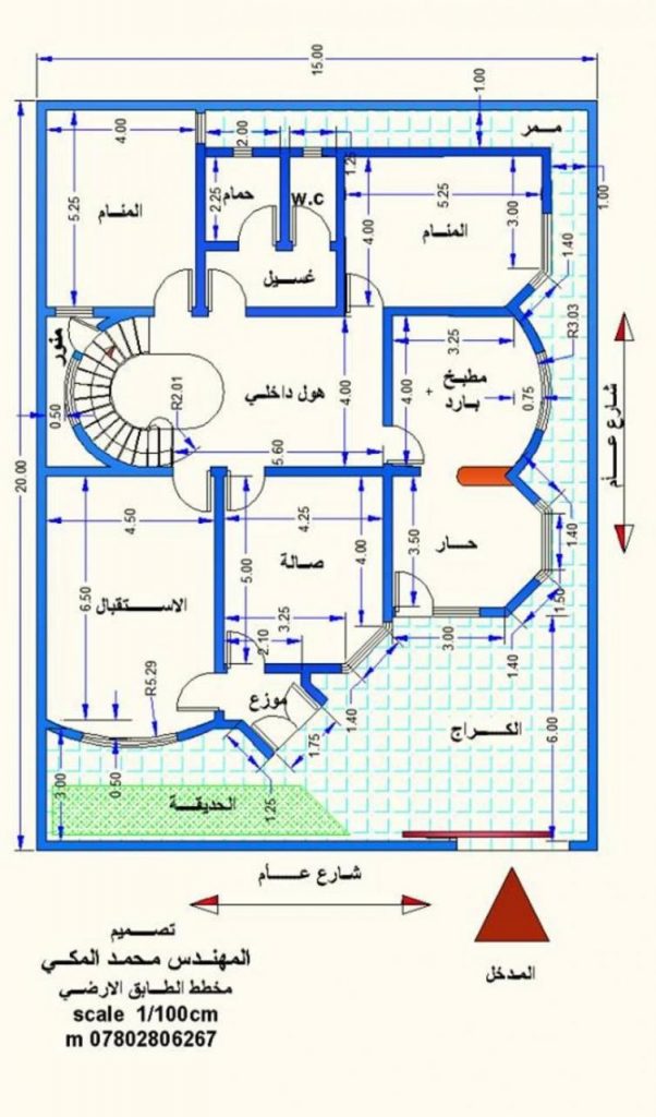 خرائط منازل 150 متر5