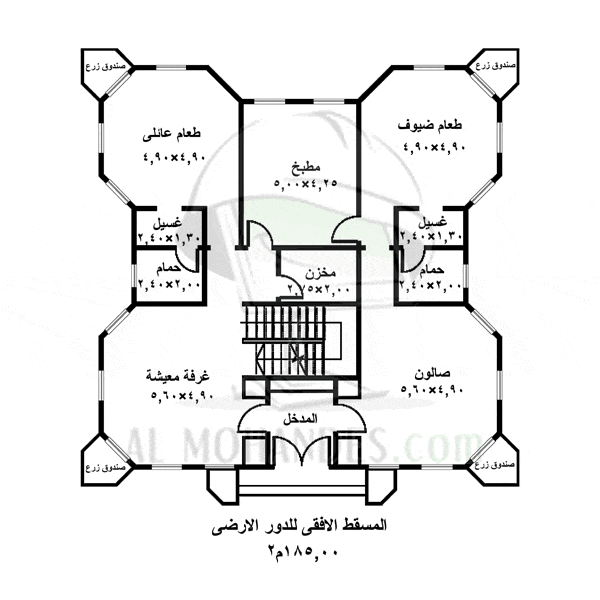 خرائط منازل 150 متر4