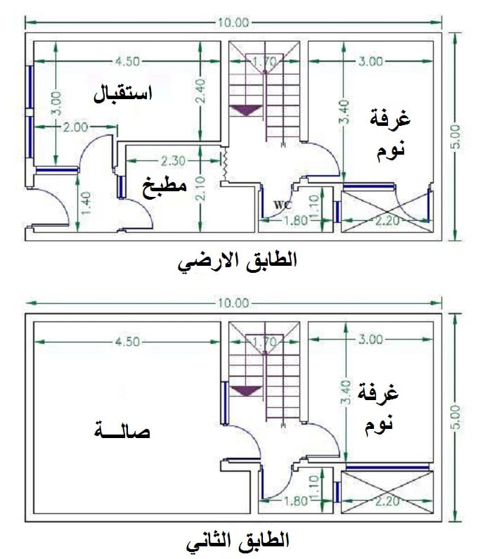 خرائط منازل 150 متر1