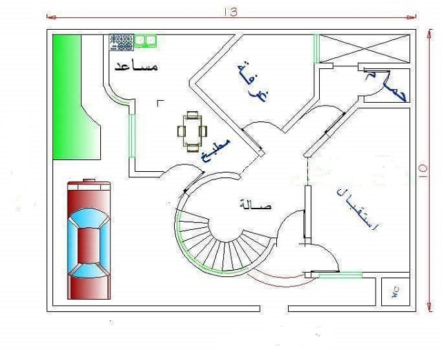 مخططات منازل 130 متر مربع1