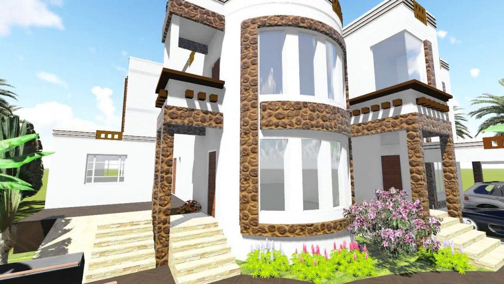 خرائط منازل 3d طابقين1
