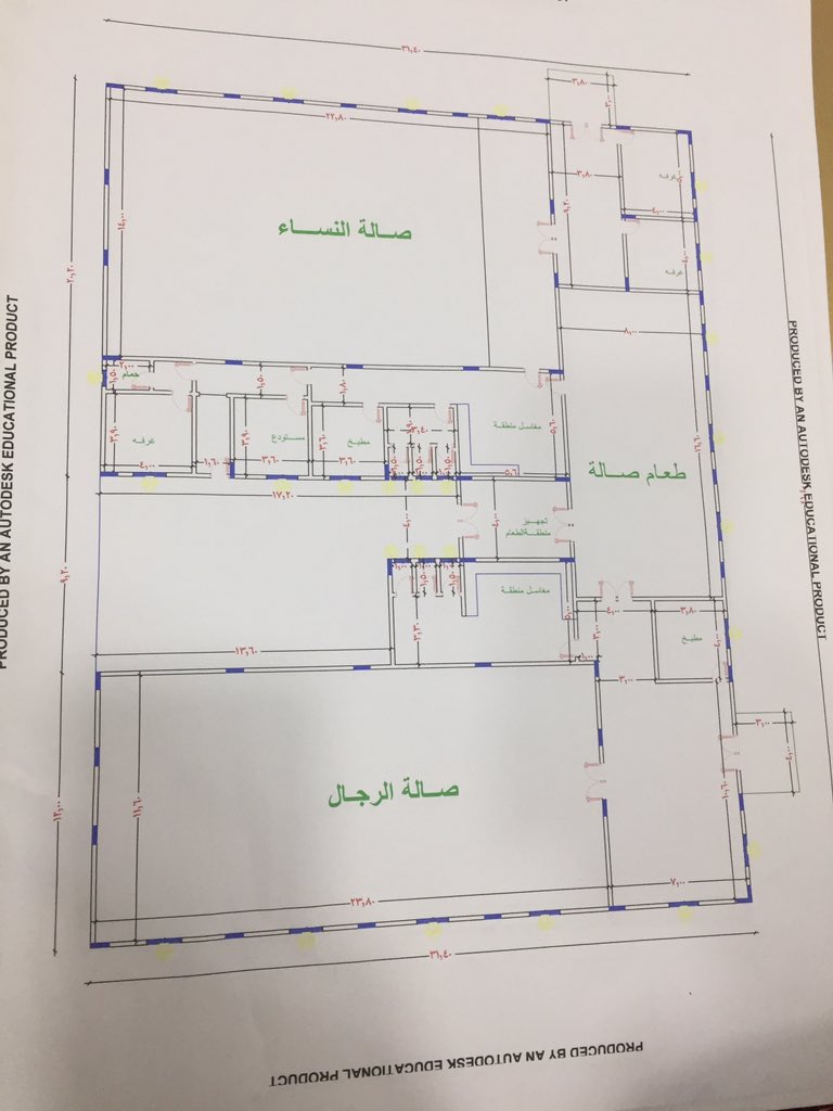 مخططات تصميم هندسي قاعة افراح1