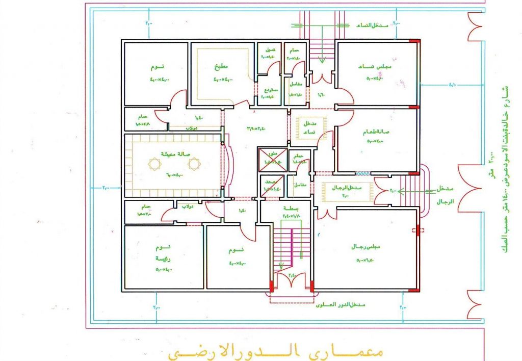 مخططات دور ارضي4