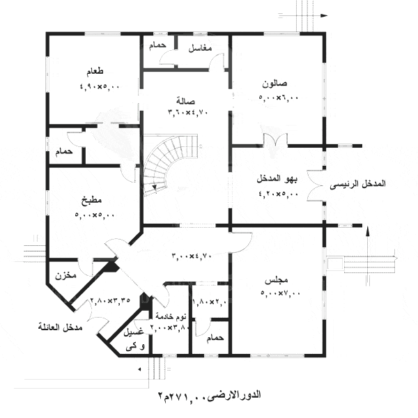 مخططات دور ارضي5