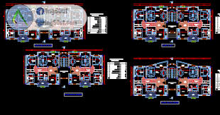 بلانات شقق سكنية dwg4