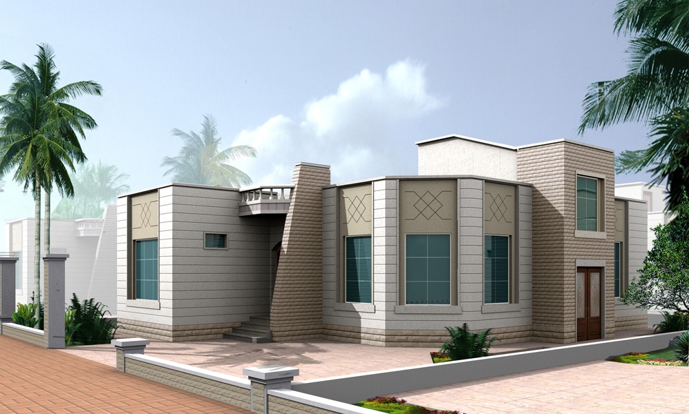 تصميم فيلا دور واحد2