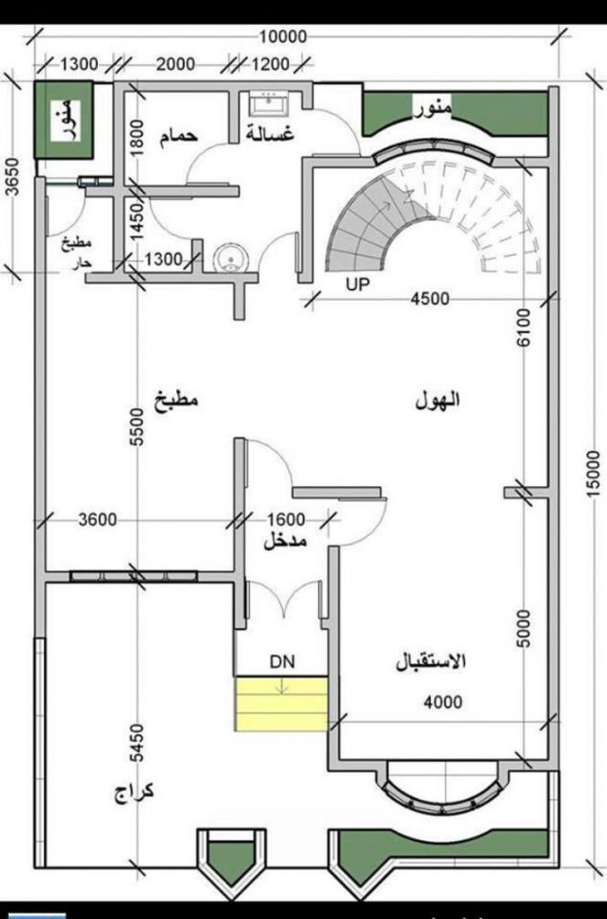 خرائط منازل 150 متر 3d5