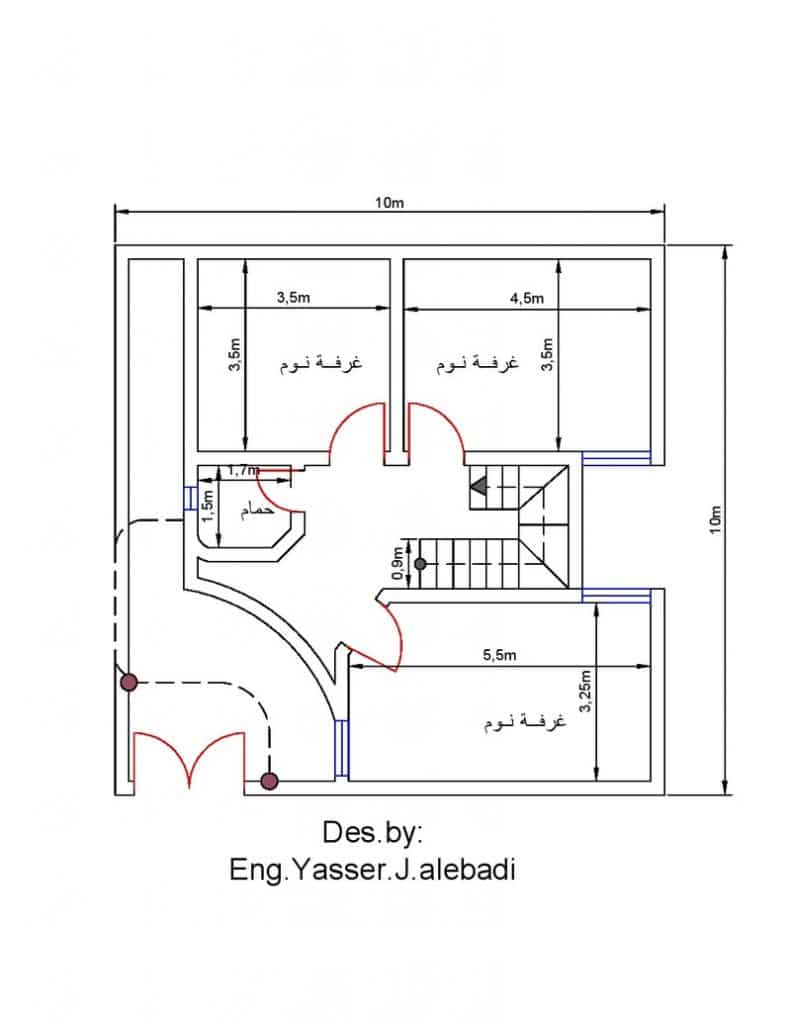 خرائط شقق صغيرة 100 متر3