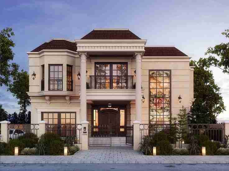 مخططات فلل حديثة دورين1