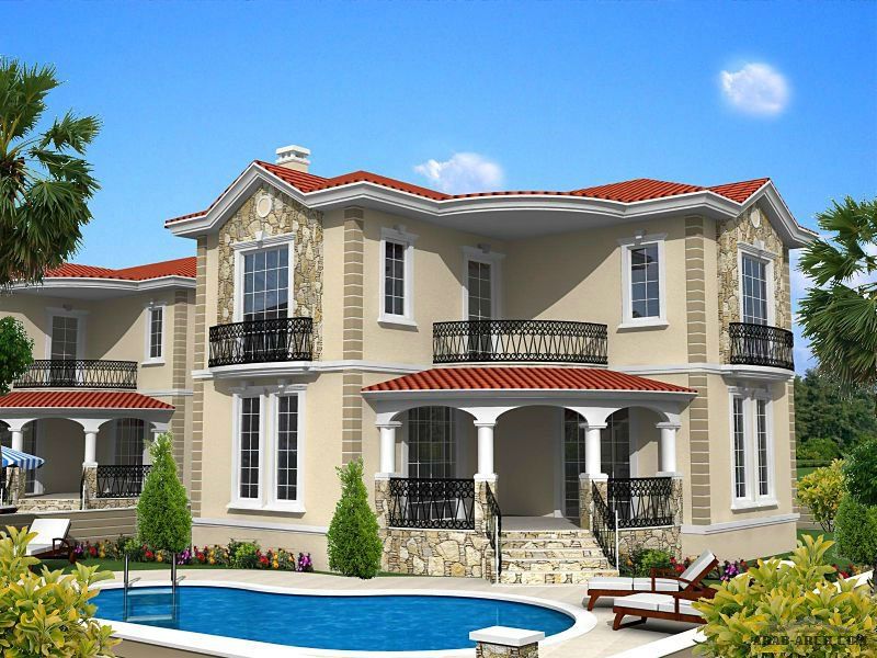 مخططات فلل حديثة دورين4