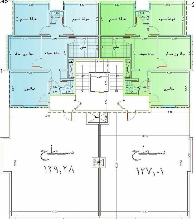 مخطط عمارة 15 في 15 شقتين2