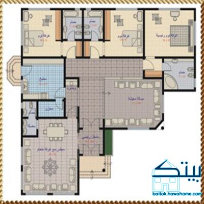مخططات منازل طابق واحد5