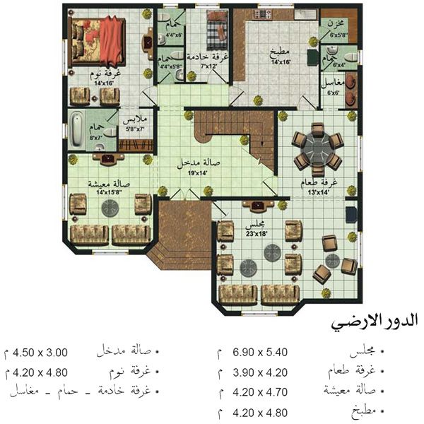 مخططات فلل حديثة صغيرة2