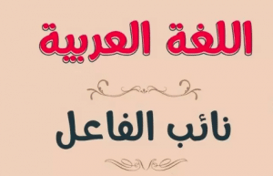 شرح درس الفاعل نائب
