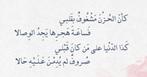 ابيات شعر ضيقه