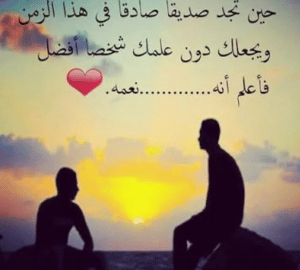 ابيات شعر عن حب الصديق