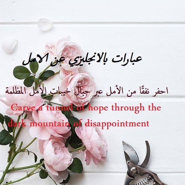 عبارات عن الامل والتفاؤل بالانجليزي