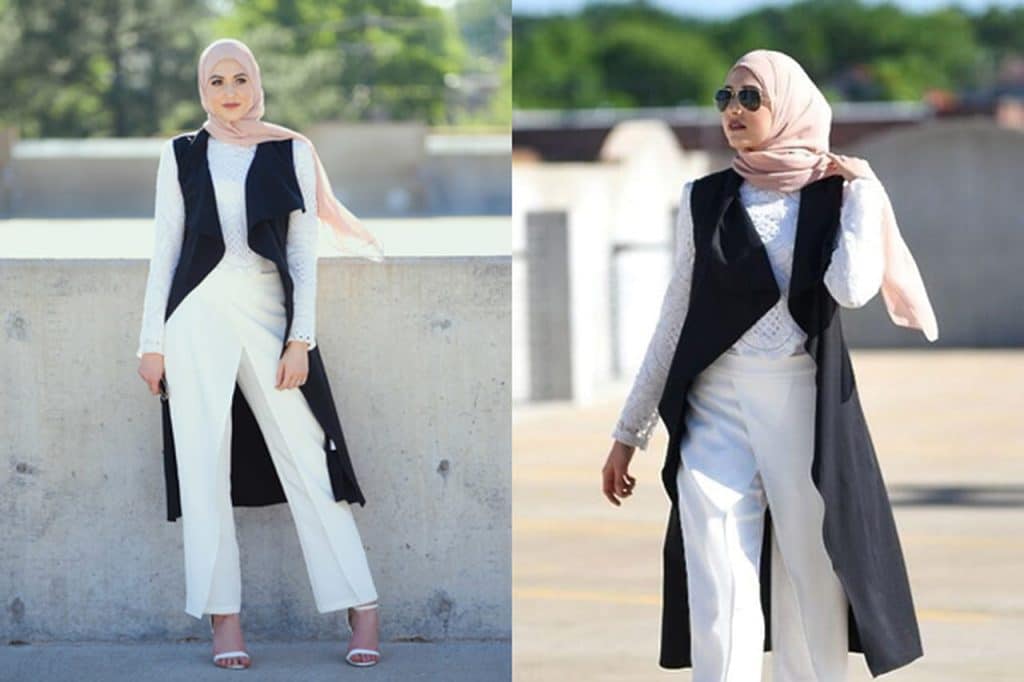 تنسيق اللون الأبيض والاسود في الملابس 1
