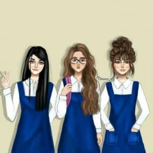 رمزيات ثلاث بنات كيوت