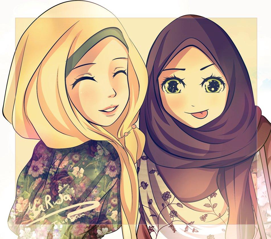 انمي صديقات محجبات 2