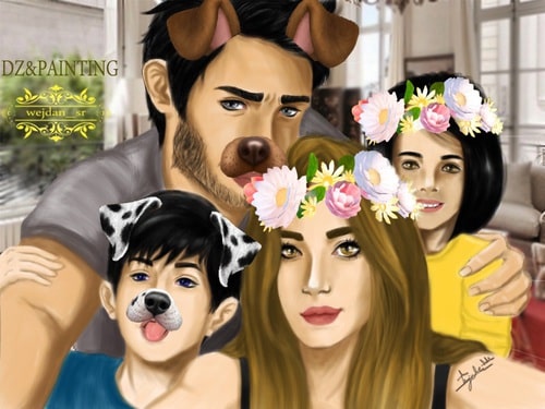 رمزيـات ام واب وطفلهما كرتون 1