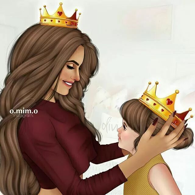 رمزيات ام وبنتها كرتون1