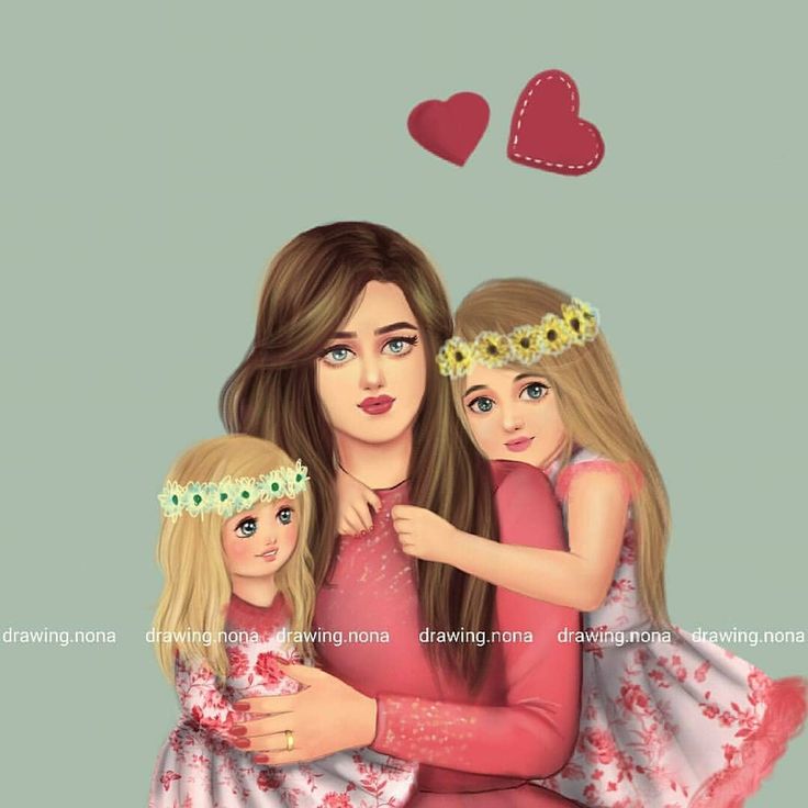 رمزيات ام وبنتها كرتون1