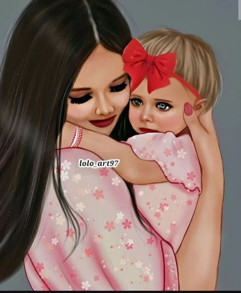 رمزيات ام وبنتها كرتون4