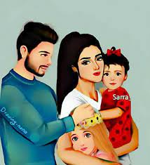 رمزيات ام واب وطفلين كرتون1