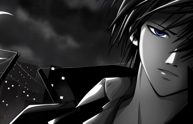 انمي اسود حزين3
