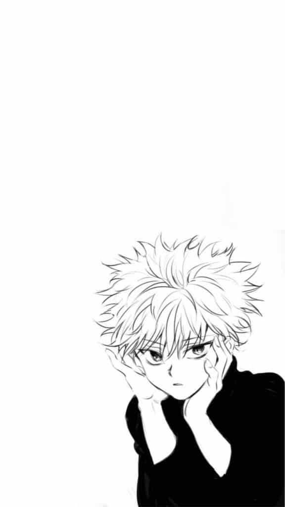 خلفيات انمي سوداء وبيضاء1