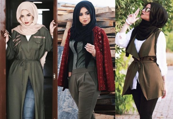لون طرحة يليق مع الزيتي الغامق