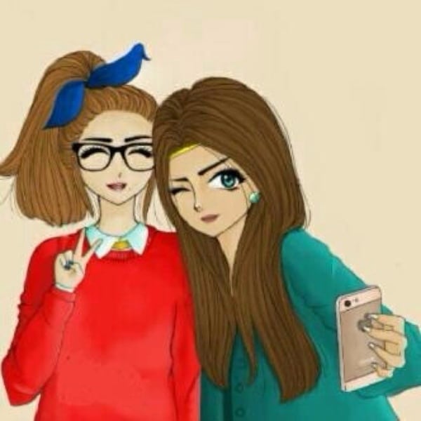 رمزيات صديقات كيوت كرتون 3